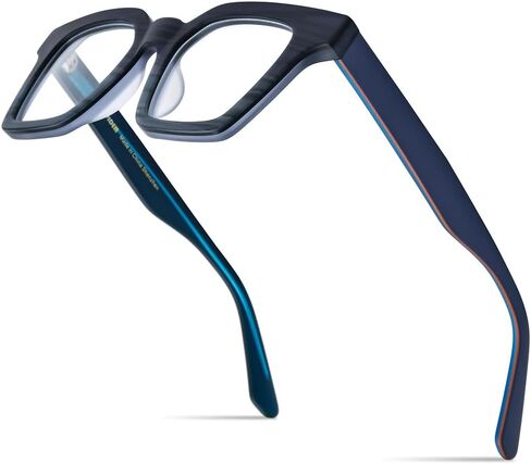 HEPIDEM Matte Multicolor Acetate Glasses Frame Men Vintage Square Eyeglasses Optical Spectacles 9289 in Kuwait
