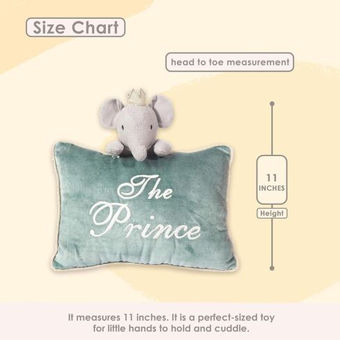 Mon Ami Princess Elephant Decorative Pillow – 11x10", Pink Throw Pillow, Plush & Decorative Accessory Cushion for Child’s Nursery, Bed or Couch in Saudi Arabia