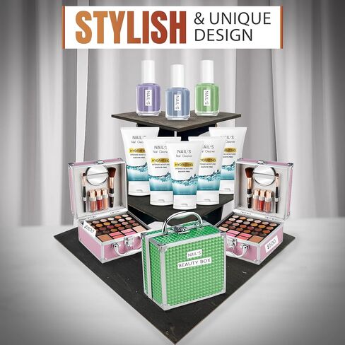 Torched 3-Tier Ebony Retail Table Display Corner Stand with Shelves for Products - Portable in Saudi Arabia