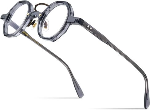 Hepidem خلات نظارات إطار الرجال ، الجولة النظارات البصرية للنساء نظارات عتيقة الرجعية 9153 in Saudi Arabia
