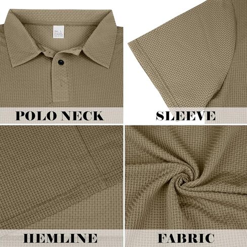 Men's Ice Silk Polo Shirt Casual Solid Color Slim Fit Short Sleeve Summer Golf Tee Shirt in Kuwait