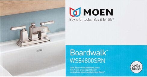 Moen WS84800 Two-Handle Low Arc Bathroom Faucet, Chrome in Saudi Arabia