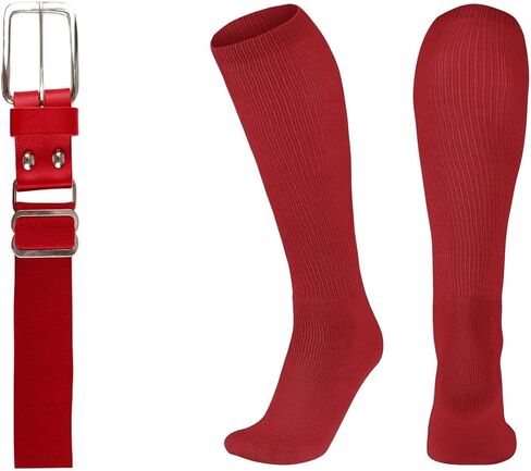 League Outfitters Brute Baseball Belt and Socks Combo Adjustable Baseball/Softball Belt for Youth, Boys, Girls, and Adult in Kuwait