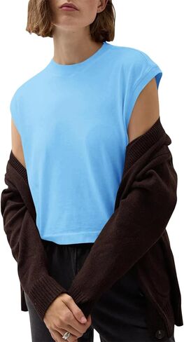 Tankaneo Womens cap cap cap tops summer summer strape lourd fit basic tee basic tee basic in Saudi Arabia