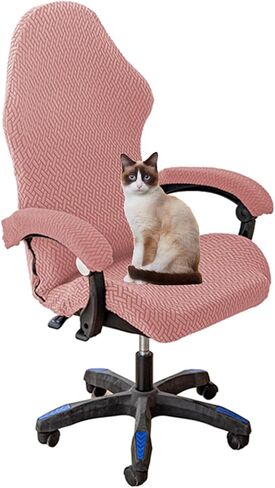 Gaming Chair Covers Slipcovers with Armrest Covers Office Desk Chair Cover Computer Chair Cover Stretch Gamer Chair Cover Cat Scratch Proof,Black in Saudi Arabia