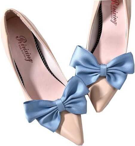 2Pcs Women Bow Shoe Clips Removable Shoe Buckles Decorative Shoes Accessories for Wedding party in Saudi Arabia