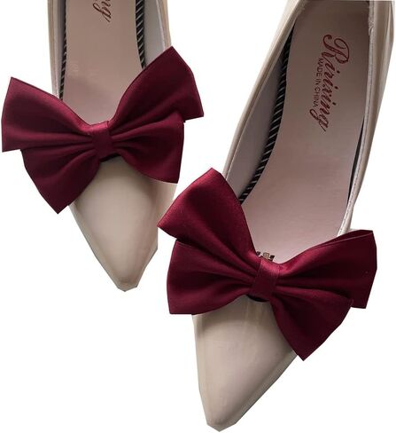 2Pcs Women Bow Shoe Clips Removable Shoe Buckles Decorative Shoes Accessories for Wedding party in Saudi Arabia