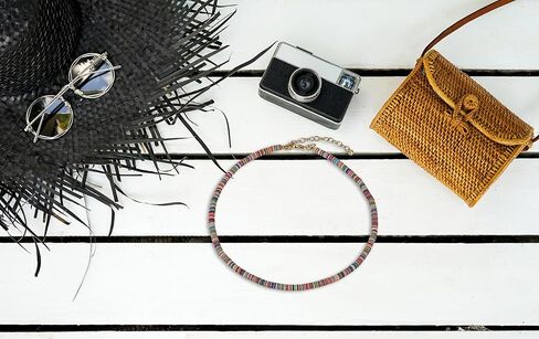 SPUNKYsoul Boho Jewelry Multi-Color Disc Bracelet, Anklet or Necklace for Women in Saudi Arabia