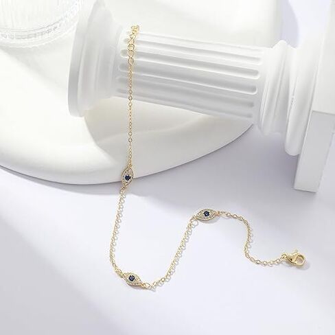 Anklets for Women 14K Real Gold Silver Plated Ankle Bracelets Trendy Waterproof Boho Anklets Set Adjustable Dainty Cute Diamond Beaded Heart Non Tarnish Summer Beach Jewelry Gift in Saudi Arabia