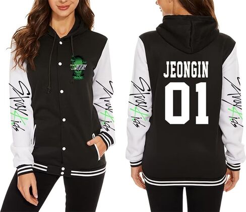 ACEFAST INC Stray Kids Varsity Jacket Hoodie Bangchan Felix Hyunjin Jeongin Pullover Sweatshirts For Women in Kuwait