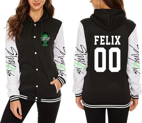 ACEFAST INC Stray Kids Varsity Jacket Hoodie Bangchan Felix Hyunjin Jeongin Pullover Sweatshirts For Women in Kuwait