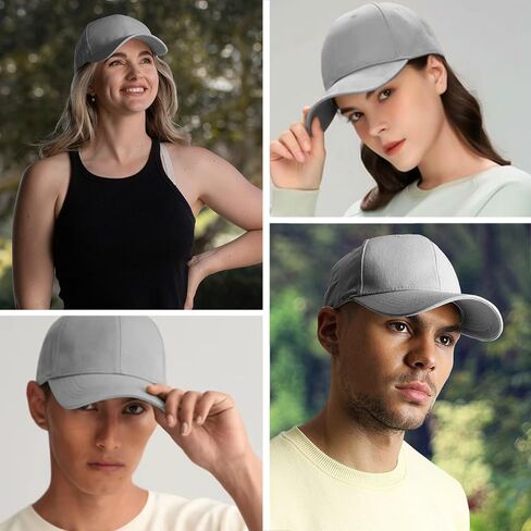 Baseball Cap, Men Women Cotton Hats Classic Plain Trucker Cap Dad Hat for Running Outdoor Activities All Seasons in Saudi Arabia