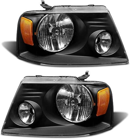 لعام 2004 2005 2006 2007 2008 F150 ANDEMBLY ASSEMBLY متوافقة مع 2004-2008 FORD F150 PACEUP/ 2006-2008 LINCOLN MARK LENS CLEAR CLEAR CHROME HOUSICHENT AMBERECTER BLIPPAM in Kuwait