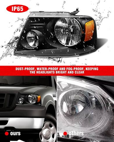 لعام 2004 2005 2006 2007 2008 F150 ANDEMBLY ASSEMBLY متوافقة مع 2004-2008 FORD F150 PACEUP/ 2006-2008 LINCOLN MARK LENS CLEAR CLEAR CHROME HOUSICHENT AMBERECTER BLIPPAM in Kuwait