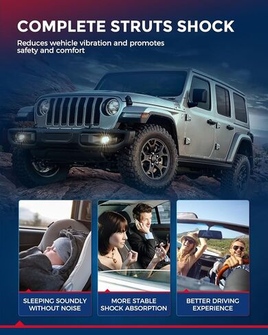 KAX Front Struts Shock Absorber Assembly Fits 4Runner 2003-2020, FJ Cruiser 2007-2014, Tacoma 2005-2015, Complete Suspension 171371L 171371R, Struts with Coil Spring Assemblies SAA333 2 PACKS in Kuwait