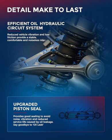 KAX Front Struts Shock Absorber Assembly Fits 4Runner 2003-2020, FJ Cruiser 2007-2014, Tacoma 2005-2015, Complete Suspension 171371L 171371R, Struts with Coil Spring Assemblies SAA333 2 PACKS in Kuwait
