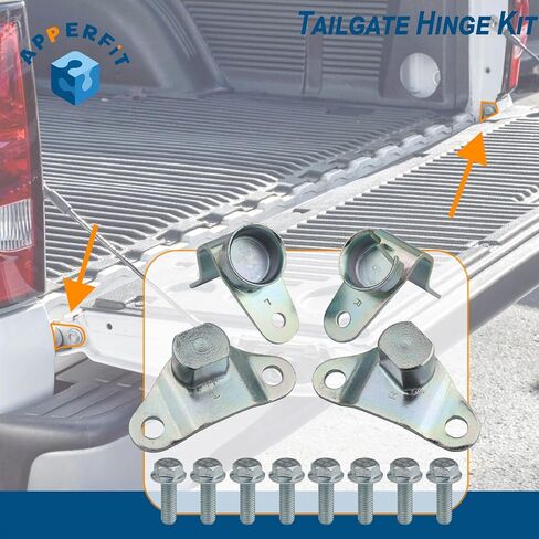 Tailgate Hinge Kit w/Bolts for Rear Tail gate Door Panel Compatible with 1999-2007 Chevy Chevrolet Silverado GMC Sierra 1500 2500 3500 Truck Tailgate Accessories Parts in Saudi Arabia