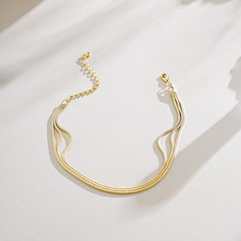 أساور جينير الذهب في الكاحل للنساء ， سلسلة مقاومة للماء مقاومة للماء الذهب 14K. in Kuwait