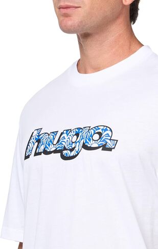 HUGO Men's Wavy Logo Cotton T-Shirt in Kuwait