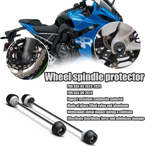 FOR GSX-8R GSX-8S 2024 crash pad protector motorcycle front and rear fork wheel frame slider collision wheel spindle protector gsx-8r gsx-8s 2023-2024 (One set) in Saudi Arabia