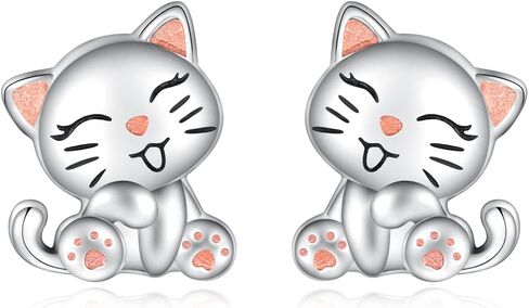 Sterling Silver Animal Stud Earrings: S925 Hypoallergenic Cute Koala Bear Cat Llama Bunny Cow Earrings for Women Koala Animal Stud Earrings Jewelry Gifts in Saudi Arabia
