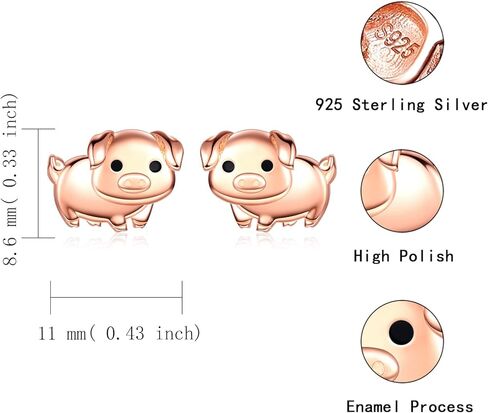 Sterling Silver Animal Stud Earrings: S925 Hypoallergenic Cute Koala Bear Cat Llama Bunny Cow Earrings for Women Koala Animal Stud Earrings Jewelry Gifts in Kuwait