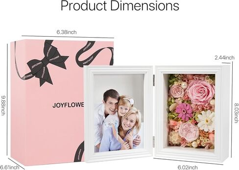 الزهور المحفوظة لـ Joyflower مع إطار صورة 5 × 7 ، إطار صور الورود الأبدية الحقيقية ، وردة محفوظة إلى الأبد هدية مائية ديزي للزوجة ، صديقة ، أمي ، الجدة في عيد ميلاد عيد الأم in Kuwait