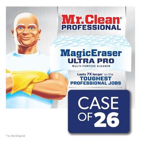 Mr. Clean Professional Magic Eraser Ultra Pro, Multi-Purpose Cleaner, 26 Count, Cleaning Sponge, Commercial Cleaning Supply, Commercial Grease Cleaner.