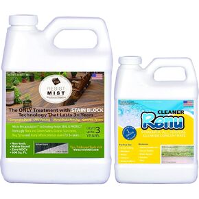 Deck Armor Sealer-Never Scrub Again Composite Deck Treatment & Premium Cleaner-No More Black Spot, Dirt & Grease Stains. Keeps Surfaces Looking Just Cleaned & Stain Free For Yrs (Half Gallon)