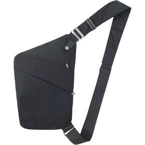 حقيبة حبال فورزاروكت فورترا - حقيبة كروسة مضادة للسرقة ث/حزام موسع 58 " - حزمة فاني مضغوطة وخفيفة الوزن مع حزام طويل للنساء - مقصورات متعددة مع السوستة المتينة (أسود)