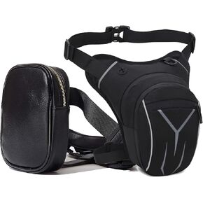 Peicees Drop Leg Bag For Women Men Motorcycle Thigh Bag Leg Fanny Pack Purse Hip Pouch