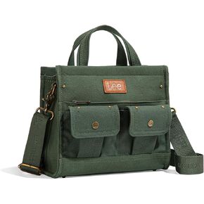 حقيبة X Lee Canvas للحفاظ على حقيبة يد متوسطة Crossbody حقيبة ذات مقبض أعلى مع جيوب متعددة للسفر شاطئ الاستخدام اليومي