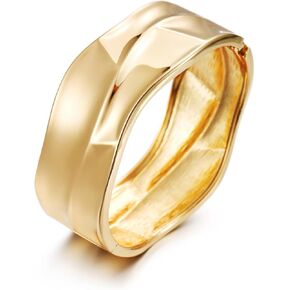 Chunky Gold Bangle Bracelets for Women Hammered Texture Cuff Bangles Wrist Wrap Bangle Bracelet Jewelry