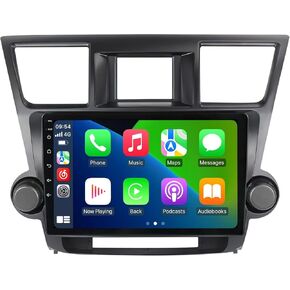 Android 13 8 Core 4+64GB Car Stereo for Toyota Highlander 2014 2015 2016 2017 2018 2019 Radio Wireless Car-Play/Android Auto, 10.1" QLED Touch Screen Radio GPS Navigation 5G WiFi DSP FM AM SWC