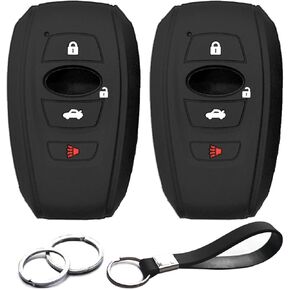 2pcs Compatible with Subaru WRX BRZ Ascent Forester Crosstrek Legacy Outback Impreza XV WRX STI XV Crosstrek Key Fob Cover Case Key Chain Protector Holder