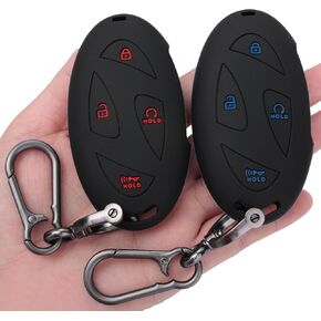 Key Fob Cover for Hyundai 2024-2025 Tucson Kona Sonata Elantra Santa Fe IONIQ, 2025-2023 Ioniq 6, 2023 Grandeur GN7, 2Pack Silicone 5/7Button Remote Key Case