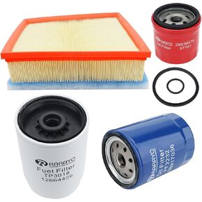 Diesel 6.6L Duramax Filter Kit Fuel/Oil/Air/Transmission Filter ، متوافق مع 2001-2016 Chevy Silverado/GMC Sierra 2500 3500 HD استبدال#TP3018 ، PF2232 ، A3141C ، 29539579