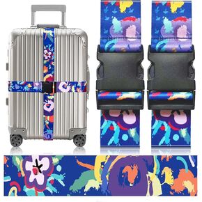 Luggage Straps for Suitcases, Luggage Strap, Suitcase Strap, Luggage Belt, Suitcase Belts Luggage Strap, Suitcase Straps to Hold Suitcases Together (Blue, 2 Pack) in Saudi Arabia
