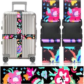 Luggage Straps for Suitcases, Luggage Strap, Suitcase Strap, Luggage Belt, Suitcase Belts Luggage Strap, Suitcase Straps to Hold Suitcases Together (Blue, 2 Pack)