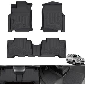 الحصير الأرضية لـ Toyota 4Runner 2003-2009 ، مخصص TPE جميع بطانات أرضية حماية الطقس ، حصيرة أرضية غير مقاومة للماء ، ملحقات السيارات لـ 4th Gen 4runner Floor حصيرة (تناسب كلا المقاعد 5 و 7)