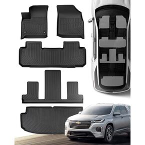 للحصول على حصيرة Chevy Traverse Floor Floor 2025 2024 2023 2022 2021 2020 2019 ، فقط 7 مقاعد لـ Chevrolet Traverse جميع مقاعد دلو جذع Chevrolet Cargo Cargo ، للحصول على إكسسوارات Traverse 2018-2025