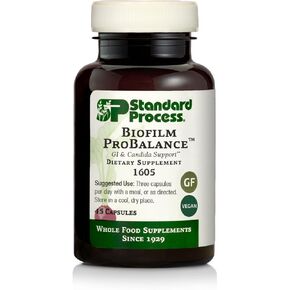 Standard Process Biofilm ProBalance - Digestive Wellness Supplement with Probiotics - Gut Health & Microbiome Support - Aids Intestinal Comfort - Gluten-Free & Vegan - 45 Capsules (15 Servings)