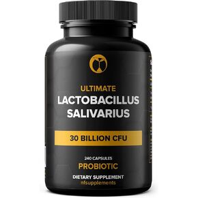 Lactobacillus Reuteri Probiotic Supplement 30 Billion CFU 240 Tablets Probiotics for Men & Women Supports Digestive & Gut Health Made in The USA (240, Lactobacillus Reuteri)