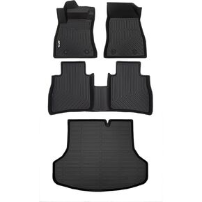 AIPOIL® Floor Mats & Cargo Liner Set for Nissan Sentra 2020-2024 2025 All Weather Protection TPE Anti-Slip Automotive Full Set Custom Car Mats Accessories - Black