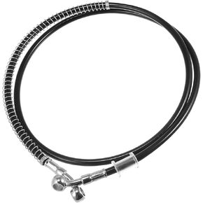 51.18" Length 10mm ID Motorcycle Hydraulic Brake Line Oil Hose Pipe Stainless Steel Braided Cable for ATV Motocross Sport Bikes Street Bikes Black Replacement