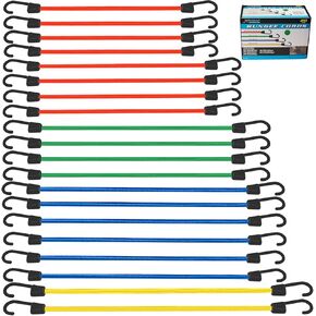 XSTRAP STANDARD 20 Pieces Premium Bungee Cords Assortment - Includes 20", 24", 30", 35", 40" Bungee Cords with Hooks