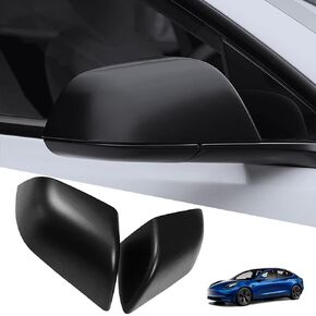 YHCDSEA Rearview Mirror Guard Cover for Tesla Model 3, Side Mirror Cover Exterior Accessories fit for Tesla Model 3 2017-2025 (Glossy Carbon Fiber Pattern)