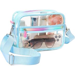 Clear Bag for Stadium Events Transparent Crossbody Bag Purse Adjustable Strap Shoulder Bags