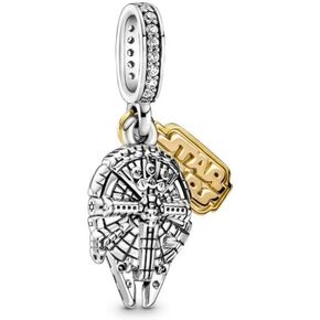 The spacecraft Dangle Charm 925 Sterling Silver Pendant,Jewelry Beads Gifts for Women Bracelet&Necklace A0018