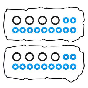 Engine Valve Cover Gasket Set Compatible with 2007-2015 Ford Edge Flex Fusion Taurus X Lincoln MKS MKT MKX MKZ Mazda 6 CX-9 Mercury Sable 3.5L 3.7L V6 DOHC Replace # VS50767R